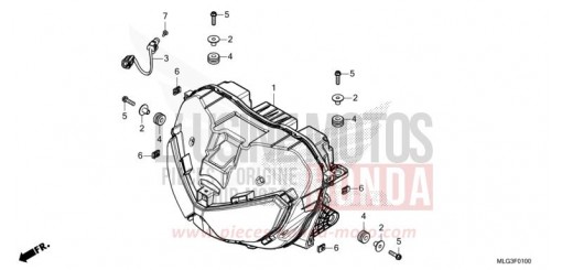 SCHEINWERFER (CRF1100A/AL/D/DL) CRF1100DN de 2022